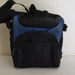 Leeds Stylish Black and Blue Bag Insulated Multi Compartment Bag